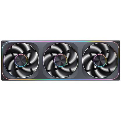 Jonsbo ZA-420BR PWM Fan, Reverse, ARGB – 3× 140 mm, Black